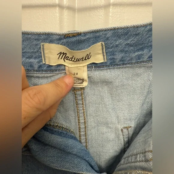 Madewell Medium Wash Pleated Mini Skirt Size 28 - Picture 4 of 8